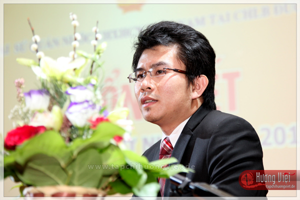 Anh Phạm Khánh Nam, Tổng biên tập Báo điện tử “Hương Việt” phát biểu